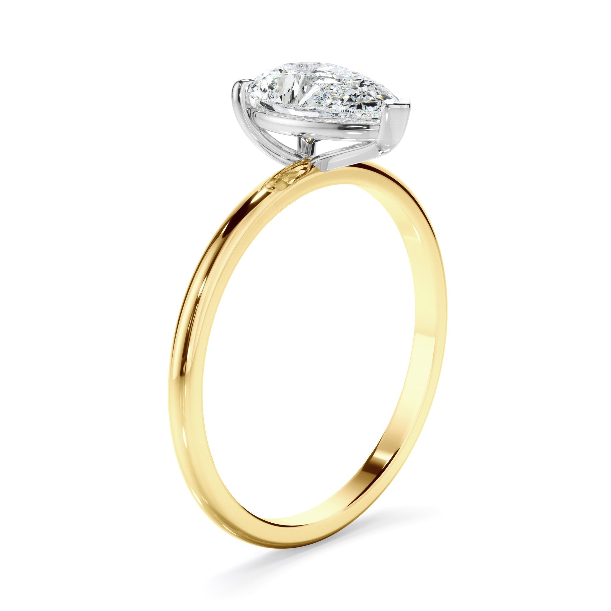 Pear Cut Diamond Soliatire Engagement Ring