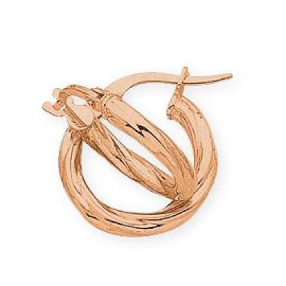 9Ct Rose Gold Silver Filled Hoop Earrings