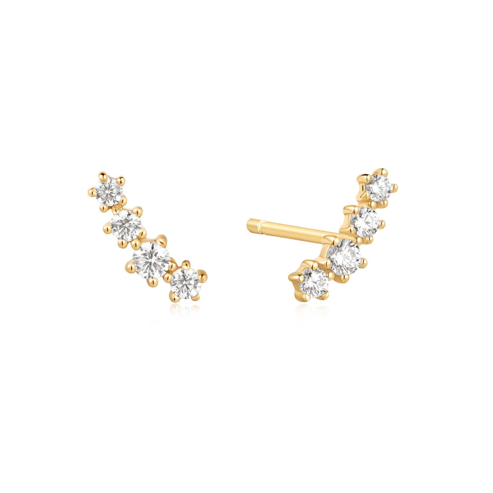 Ania Haie Gold Sparkle Climber Studs