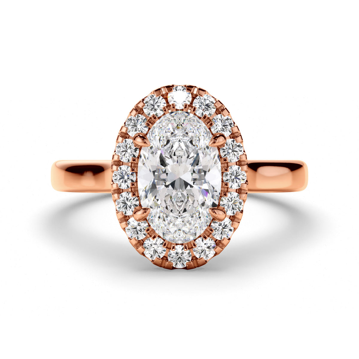 Oval Cut Diamond Halo Engagement Ring