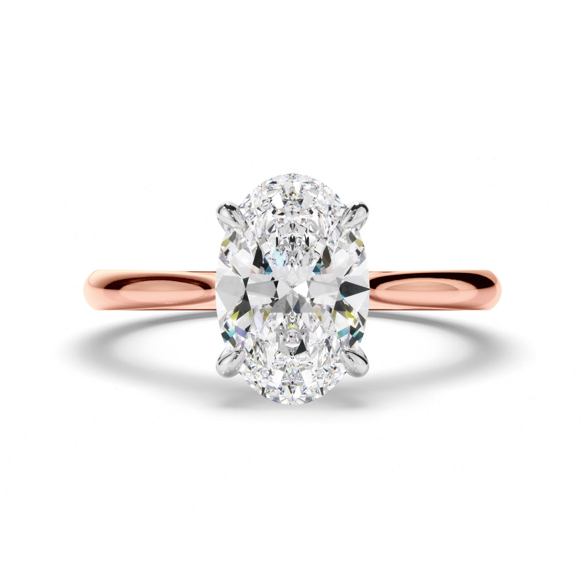 Oval Cut Diamond Solitaire Engagement Ring