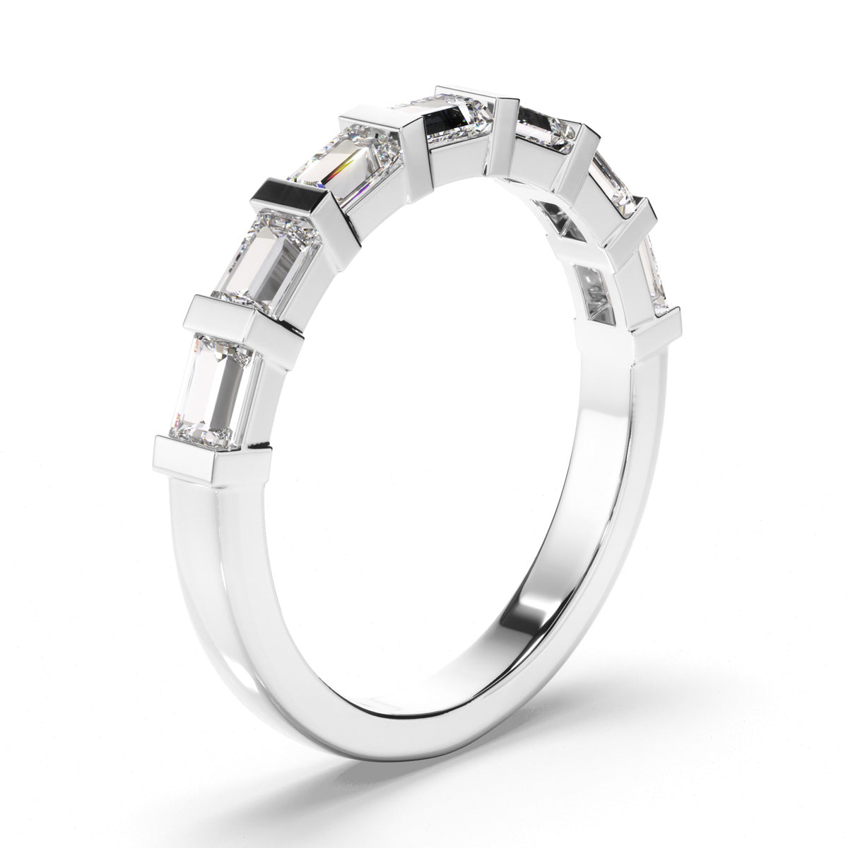 Baguette Cut Diamond Anniversary Ring