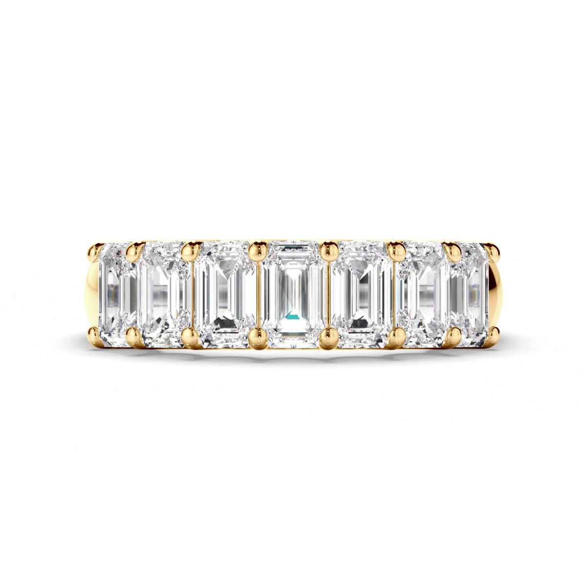 Emerald Cut Diamond Anniversary Ring