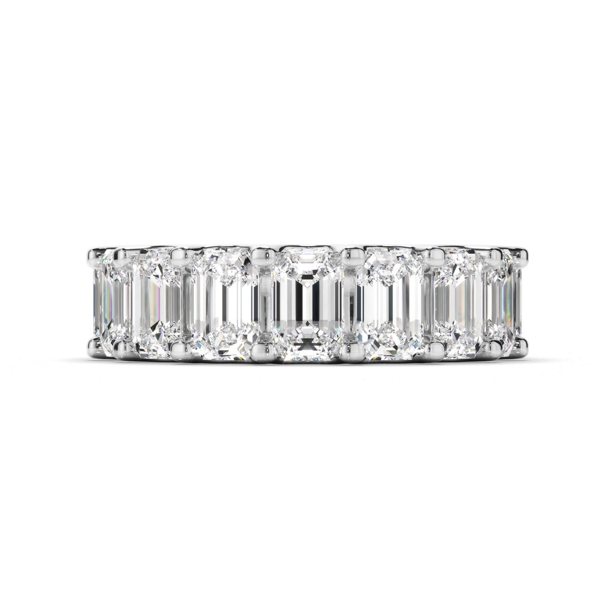 Emerald Cut Diamond Anniversary Ring