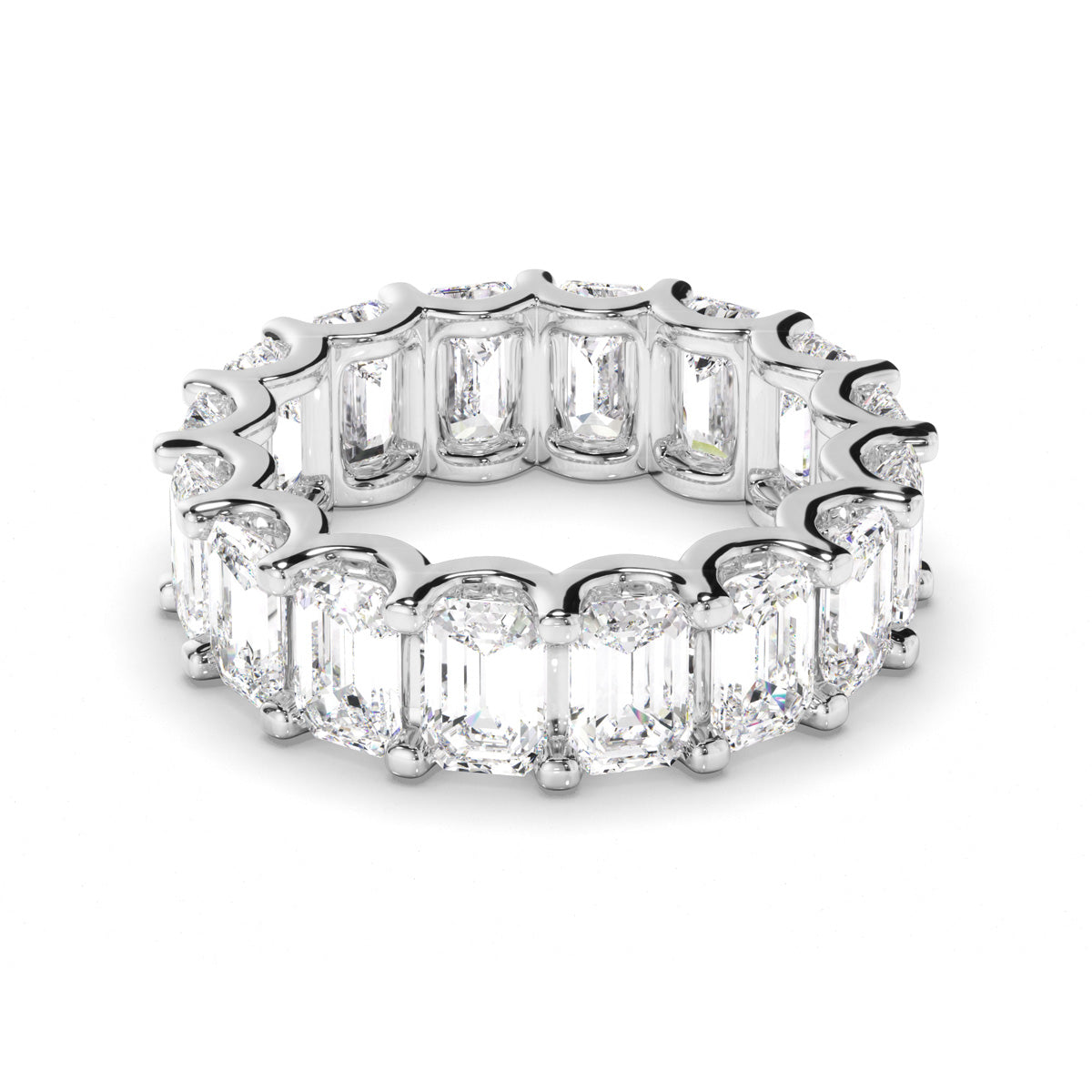 Emerald Cut Diamond Anniversary Ring