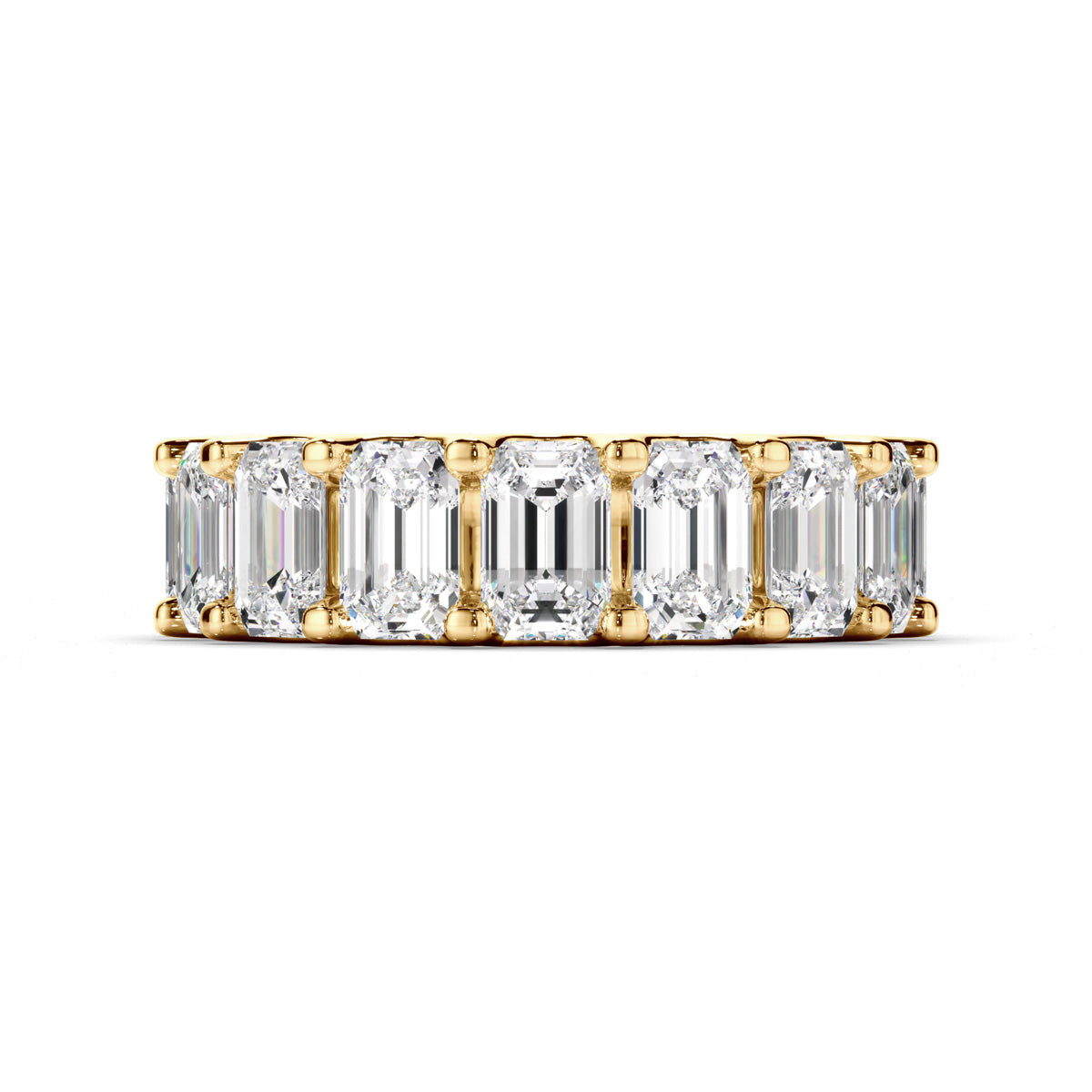 Emerald Cut Diamond Anniversary Ring