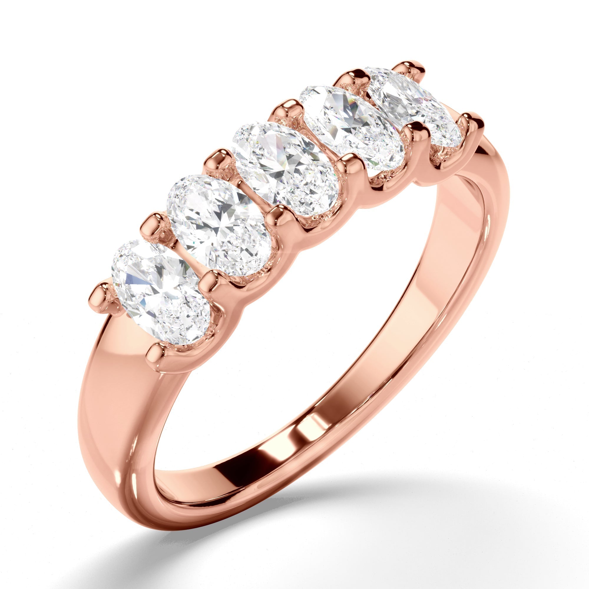 Oval Cut Diamond Anniversary Ring