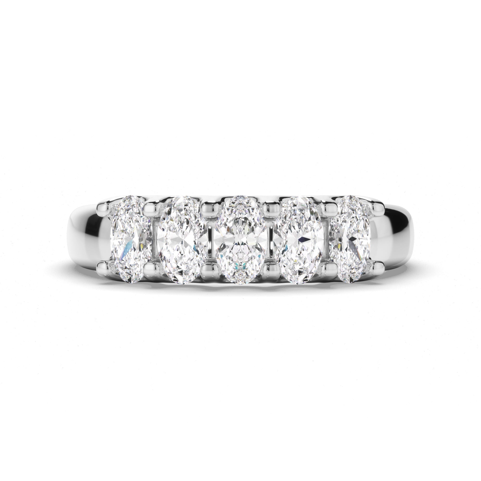 Oval Cut Diamond Anniversary Ring