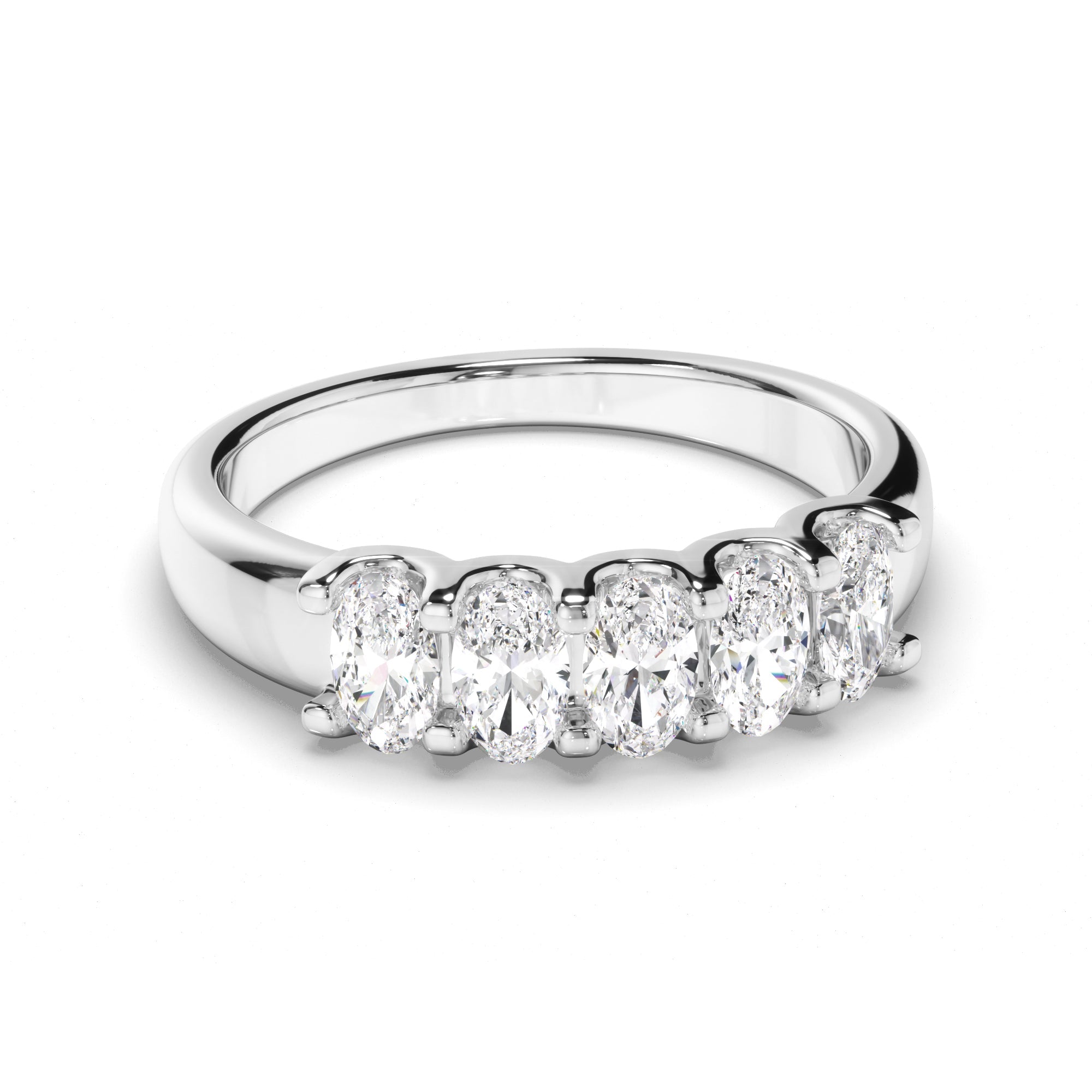 Oval Cut Diamond Anniversary Ring