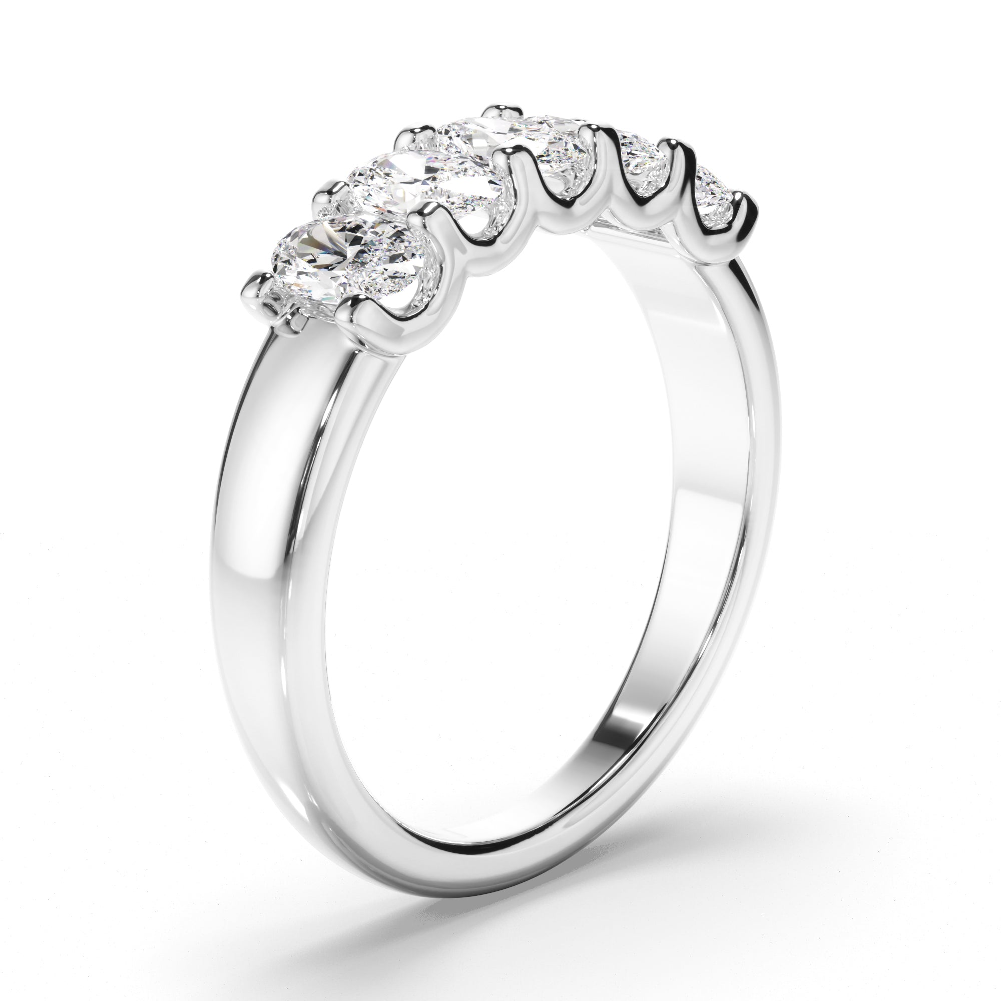 Oval Cut Diamond Anniversary Ring