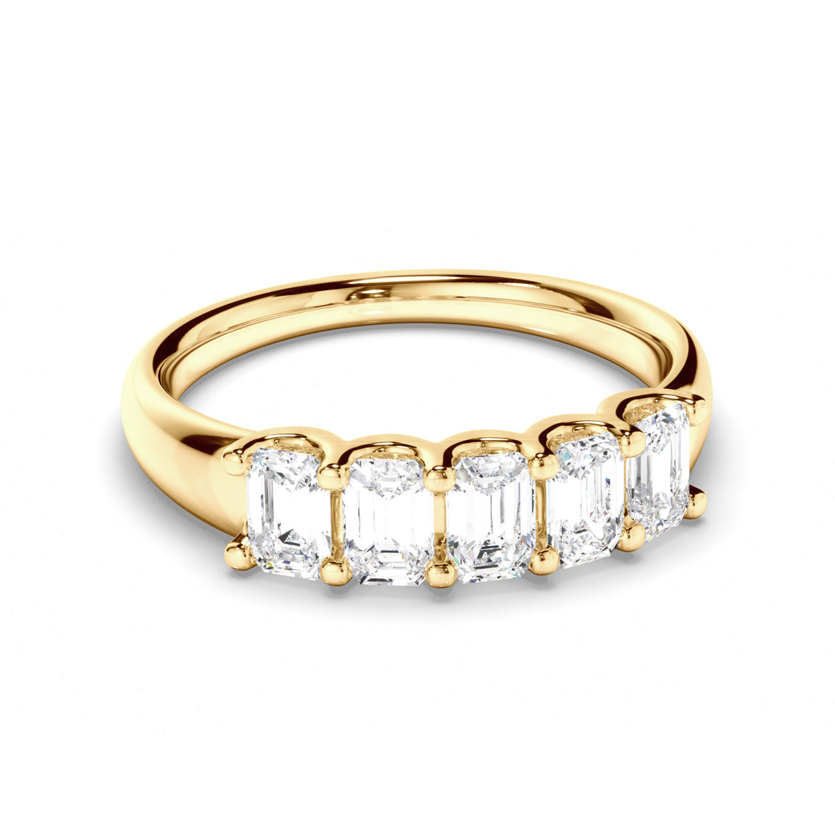 Emerald Cut Diamond Anniversary Ring