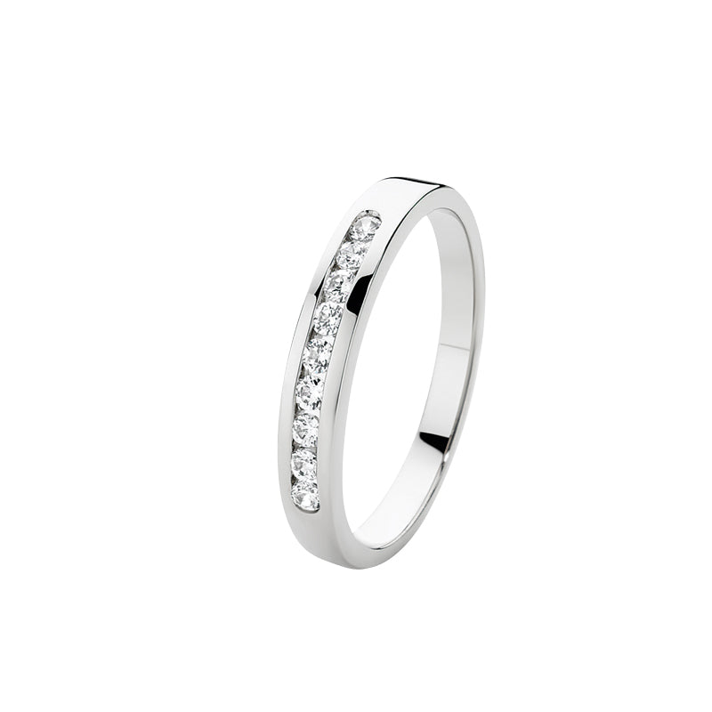 9ct White Gold Diamond Set Wedding Ring