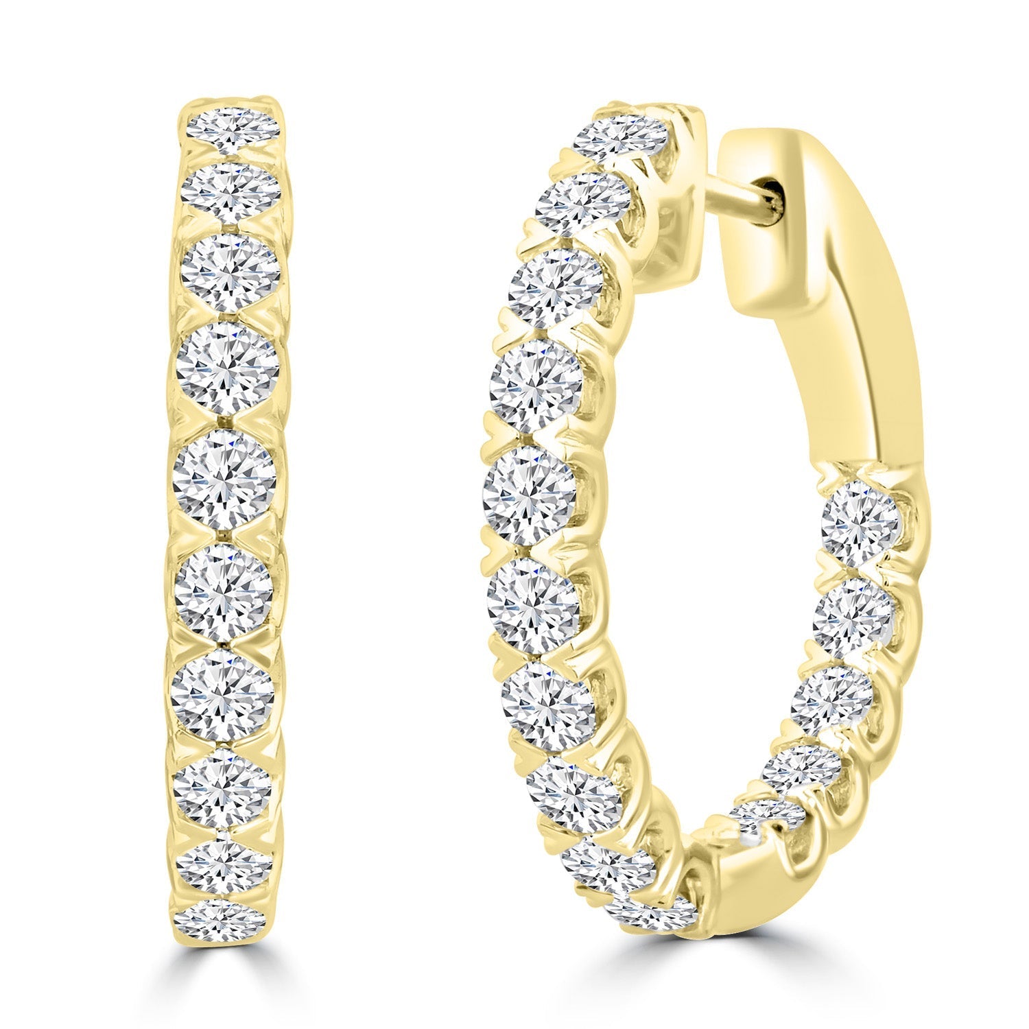 1.50ct Lab Grown Diamond Earrings in 18ct Yellow Gold