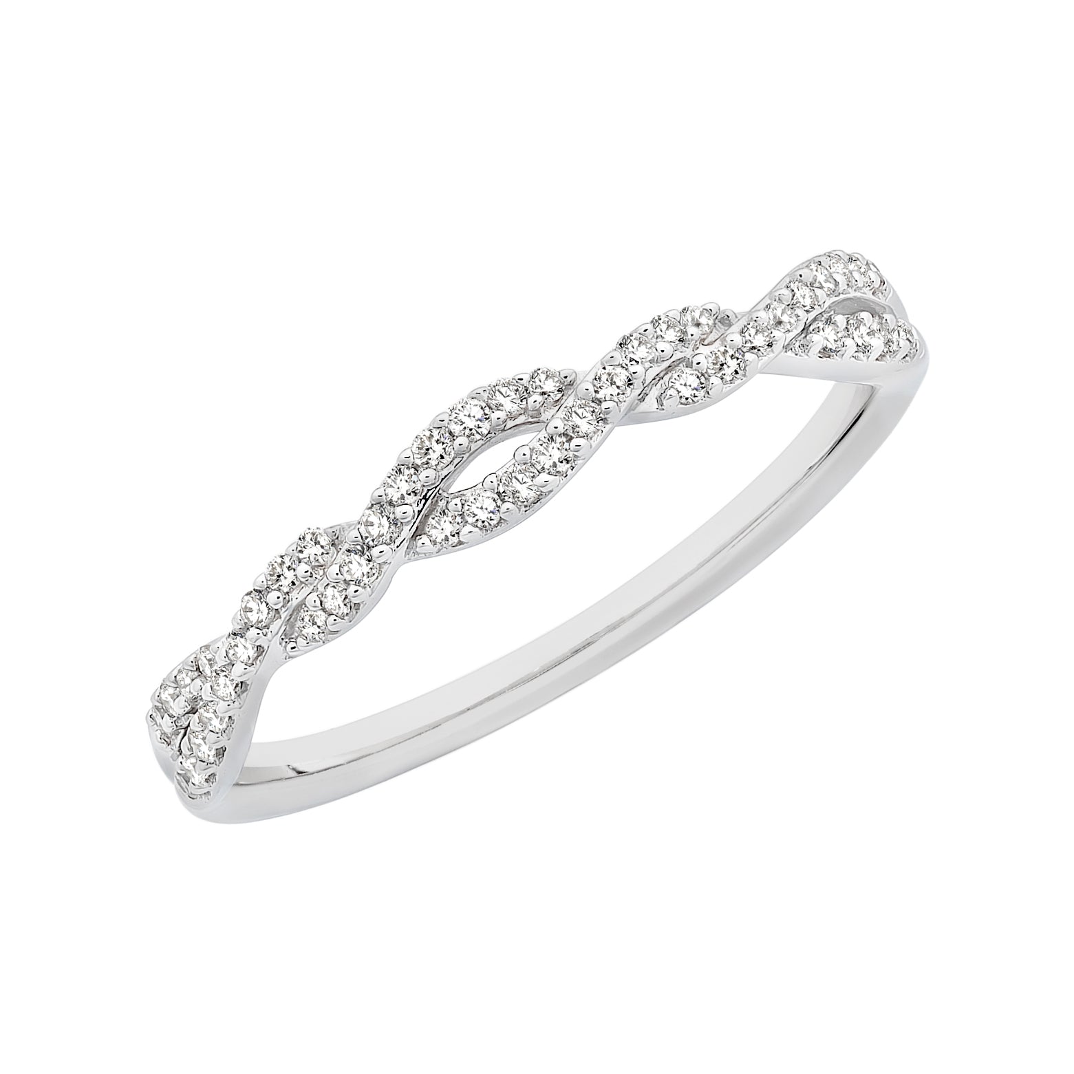 9ct White Gold Diamond Ring