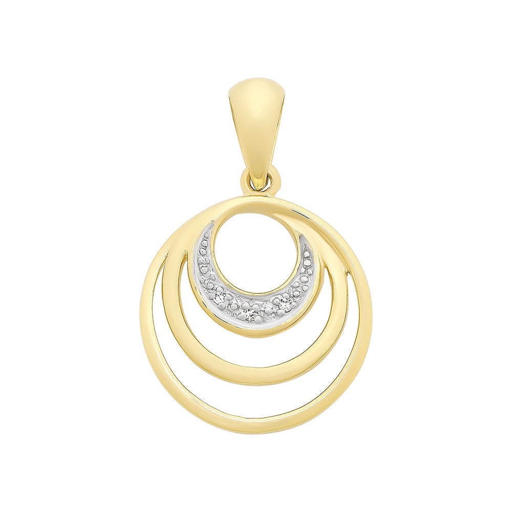 9ct Gold Pendant set with Diamonds