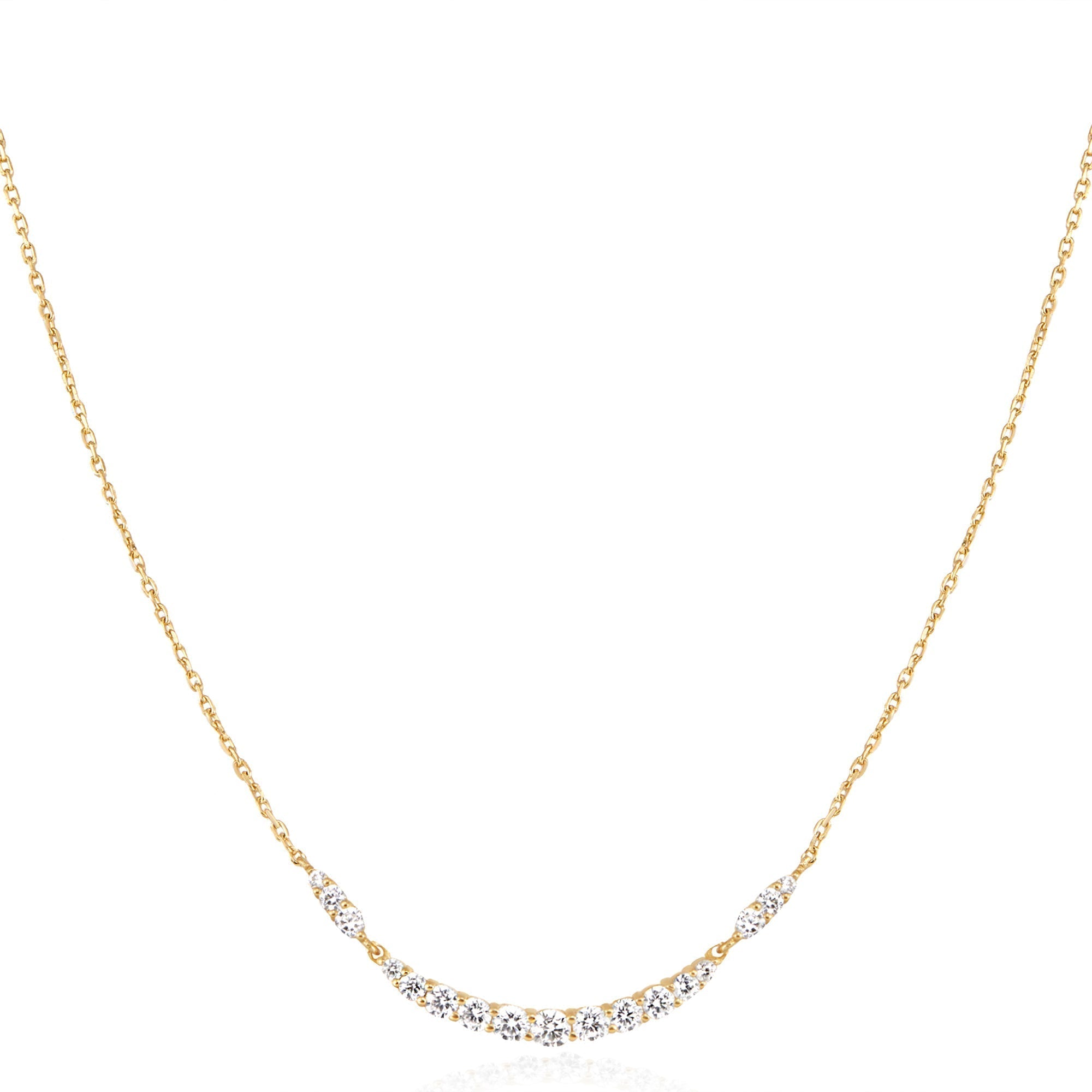 Ania Haie Gold Arc Pave Necklace