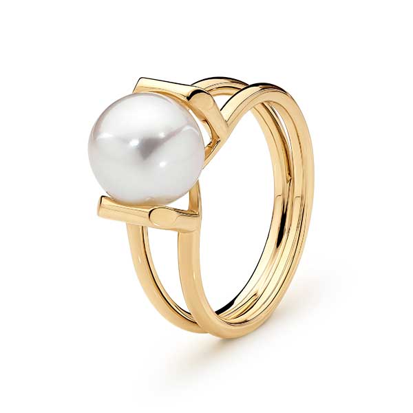 9ct Yellow Gold Freshwater Pearl Edison Ring