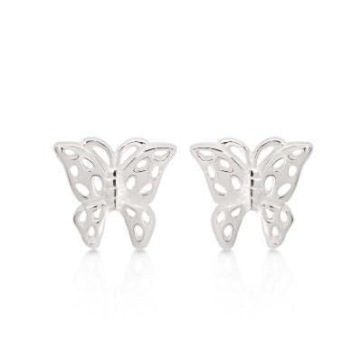 Sterling Silver Butterfly Stud Earrings